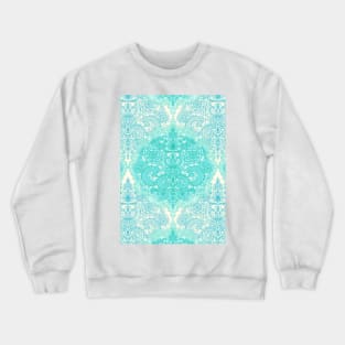 Happy Place Doodle in Mint Green & Aqua Crewneck Sweatshirt